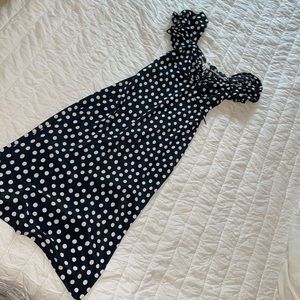 TOPSHOP Polka Dot Midi Dress
